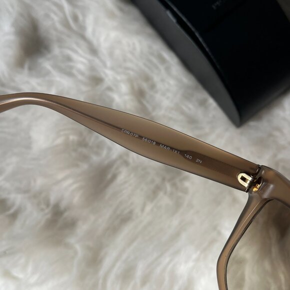 Prada Y2K Vintage Beige Spell Out Logo Sunglasses - Picture 6 of 9